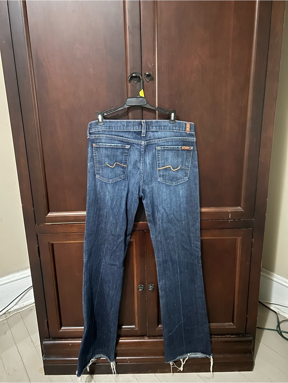 7 For All Mankind Women's Bootcut Jeans in Dark Blue